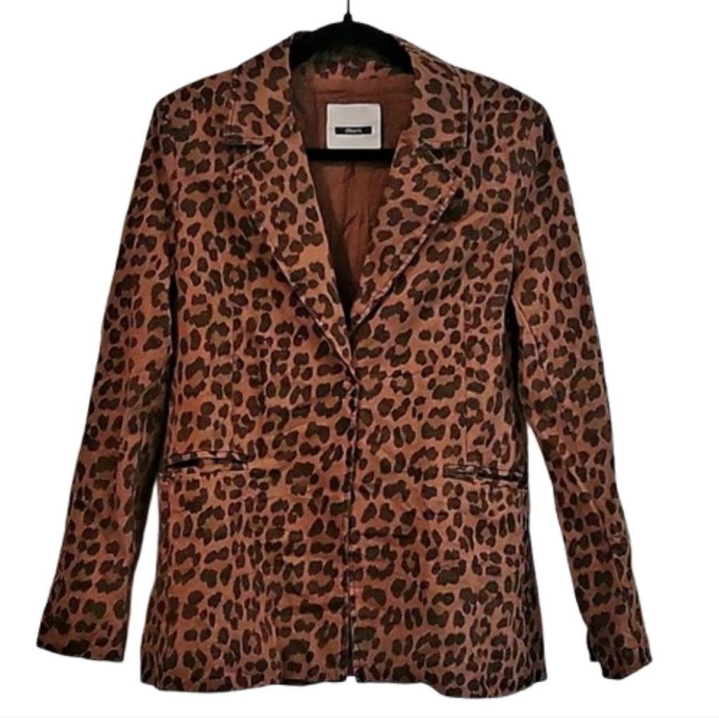Dimora Designer Italian Jacket Animal Print Size Medium Made In Italy